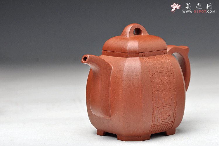 紫砂壶图片：史金妹经典代表作 端庄典雅 全手工八仙过海之八方福壶 - 宜兴紫砂壶网