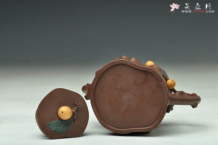 紫砂壶图片：老味十足 实用花器小品 枇杷桩 - 宜兴紫砂壶网