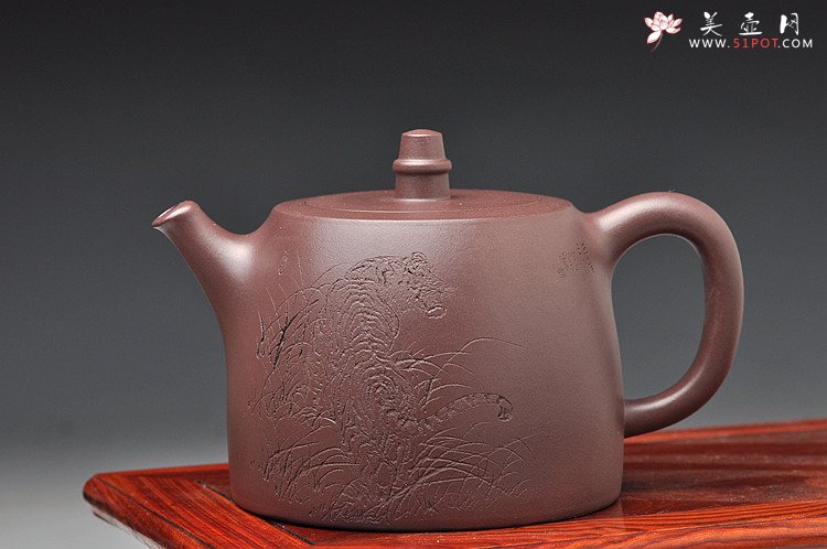 紫砂壶图片：有骨有肉的全手汉铎 有骨有肉的虎   精品 - 宜兴紫砂壶网