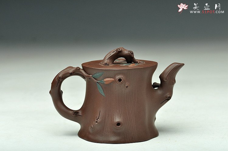 紫砂壶图片：精致灵巧 映山红 花货小品 - 宜兴紫砂壶网