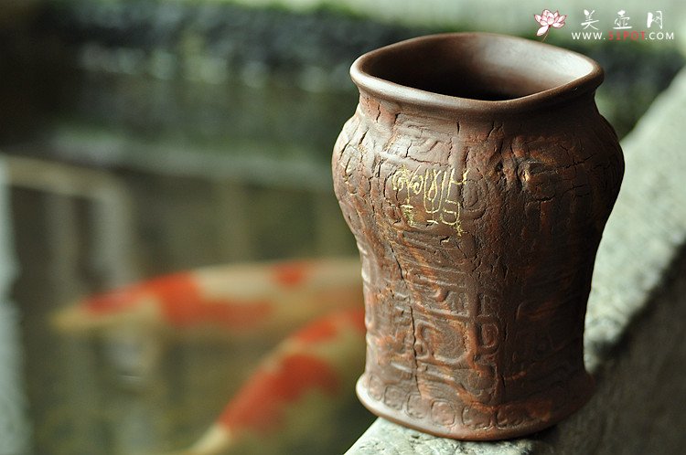 紫砂壶图片：云水禅心/如意致祥  青铜文化之全手樽 花瓶笔筒 韵味十足 - 宜兴紫砂壶网