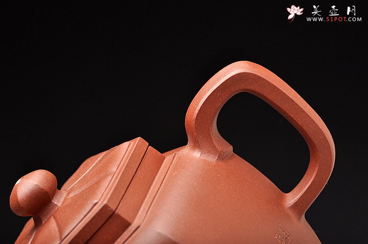 紫砂壶图片：强强联合之经典作品全手步步高登 国工师陈宏林装饰 - 宜兴紫砂壶网