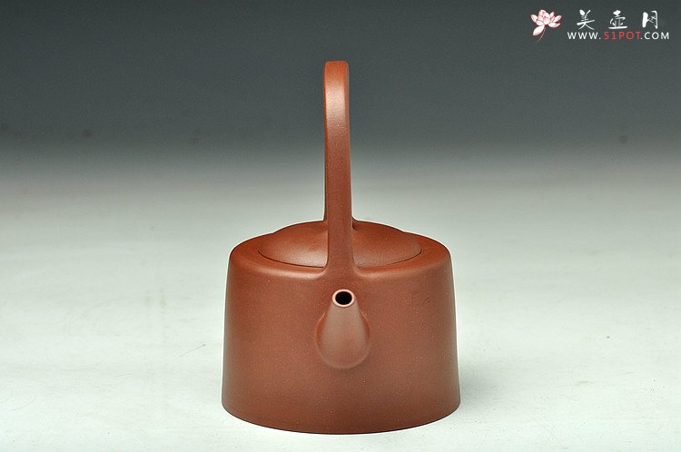 紫砂壶图片：顶级老料 挺拔俊秀 全手曼生提梁 仅此一件不接受定做 - 宜兴紫砂壶网