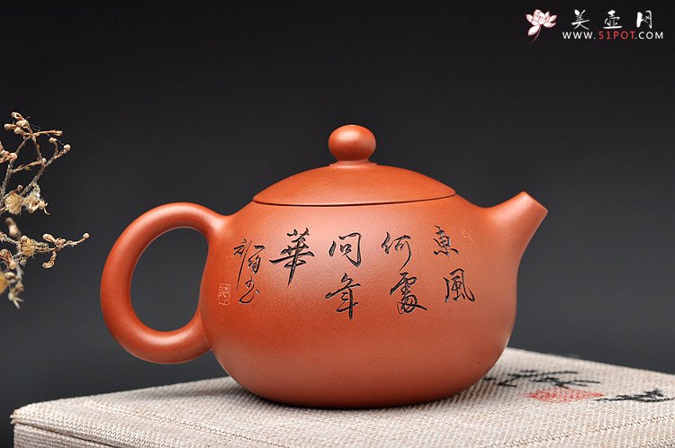 紫砂壶图片：谁赏素腰轻o(∩_∩)o  红泥西施 韵味十足 - 宜兴紫砂壶网