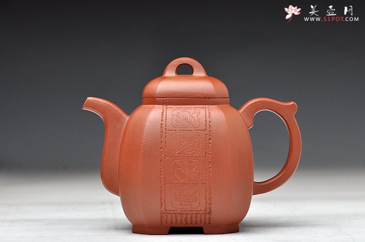 紫砂壶图片：史金妹经典代表作 端庄典雅 全手工八仙过海之八方福壶 - 宜兴紫砂壶网