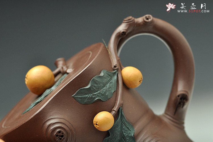 紫砂壶图片：老味十足 实用花器小品 枇杷桩 - 宜兴紫砂壶网