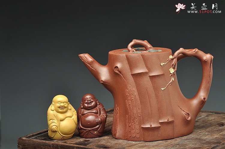 紫砂壶图片：三色演绎  全手三友祝福套壶 终极版 花货实力派 臻品之藏 - 宜兴紫砂壶网