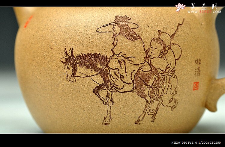 紫砂壶图片：摹古之作 古朴动人 全手大彬圆钮 老段泥 - 宜兴紫砂壶网