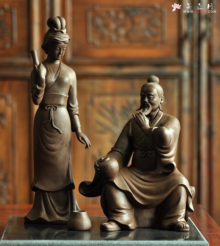 紫砂壶图片：爱情和事业的传奇  范蠡西施    王健精品新作 最称职的’财神‘ - 宜兴紫砂壶网