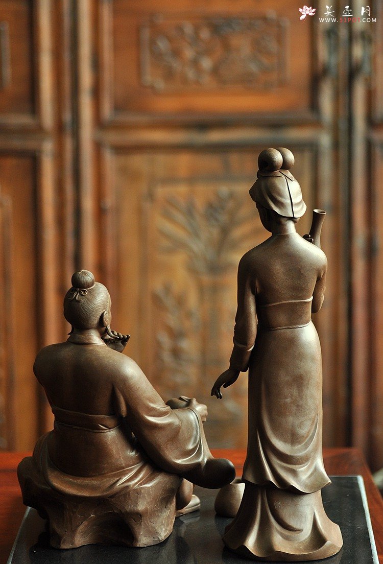 紫砂壶图片：爱情和事业的传奇  范蠡西施    王健精品新作 最称职的’财神‘ - 宜兴紫砂壶网