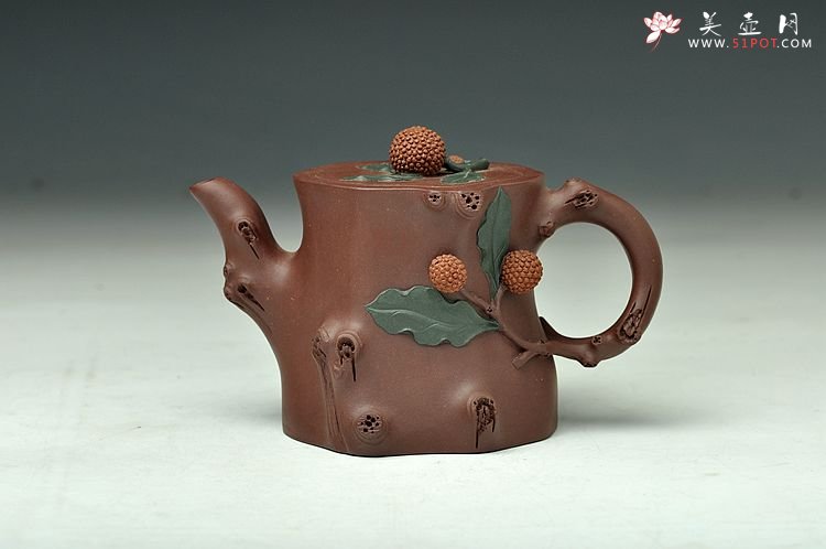 紫砂壶图片：实用花器小品   杨梅桩 - 宜兴紫砂壶网