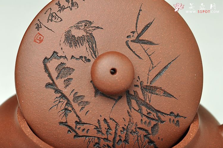 紫砂壶图片：夜来风雨声  花落知多少  璞玉 - 宜兴紫砂壶网