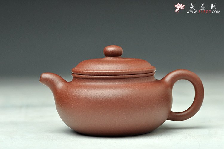 紫砂壶图片：浑厚拙朴 经典传统 全手仿古 紫红泥  - 宜兴紫砂壶网