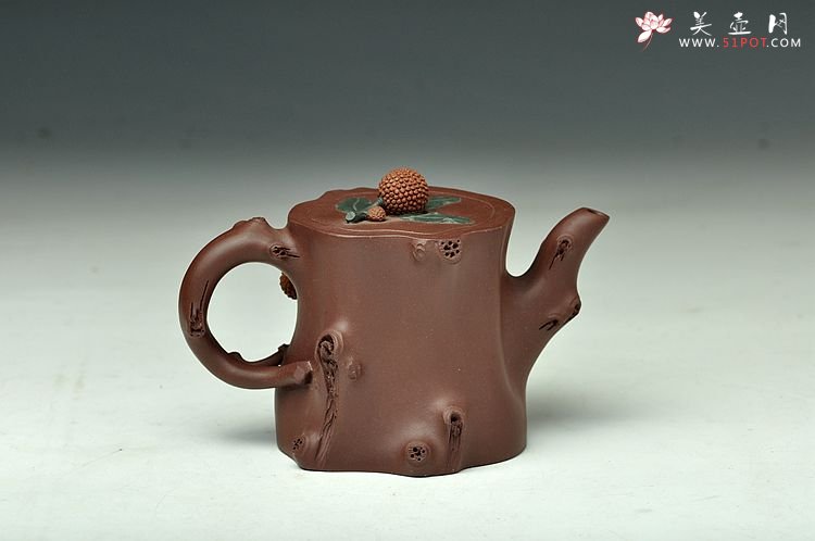 紫砂壶图片：实用花器小品   杨梅桩 - 宜兴紫砂壶网