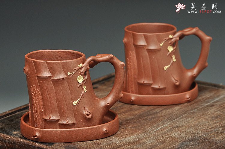 紫砂壶图片：三色演绎  全手三友祝福套壶 终极版 花货实力派 臻品之藏 - 宜兴紫砂壶网