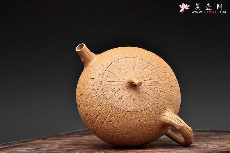紫砂壶图片：蔡岩峰代表作 古拙中透灵气 全手工橘瓜 肌理丰润 - 宜兴紫砂壶网