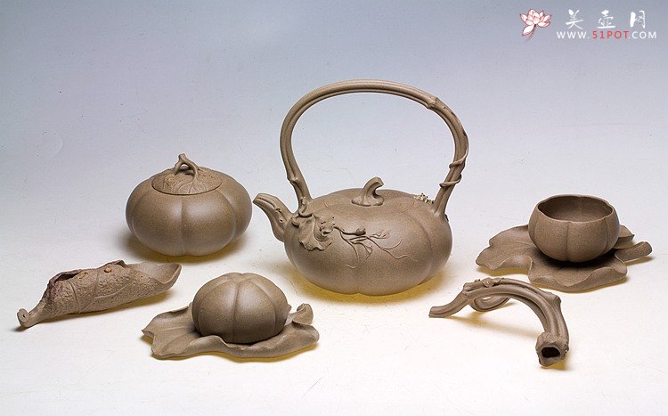 紫砂壶图片：经典重器 全手精品一套 欣赏 - 宜兴紫砂壶网