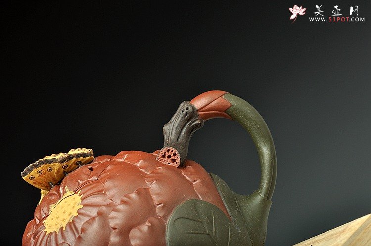 紫砂壶图片：国色天香之牡丹壶 蒋蓉经典款型 - 宜兴紫砂壶网