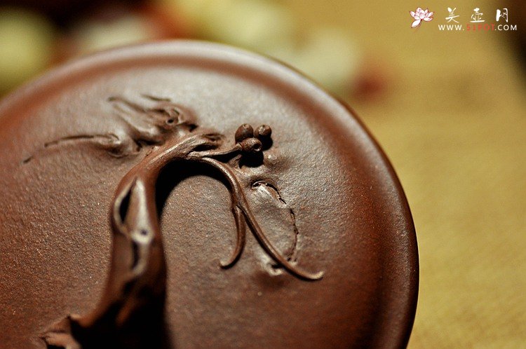 紫砂壶图片：花货奇才顾正芳 扛鼎之作 全手工丰裕提梁 飘逸大气 - 宜兴紫砂壶网