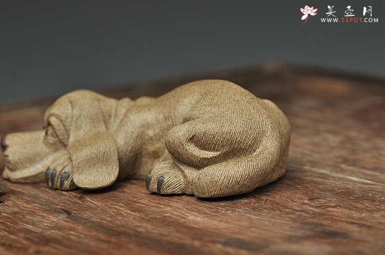 紫砂壶图片：精品版本 拉毛小狗 做工精致 栩栩如生 - 宜兴紫砂壶网