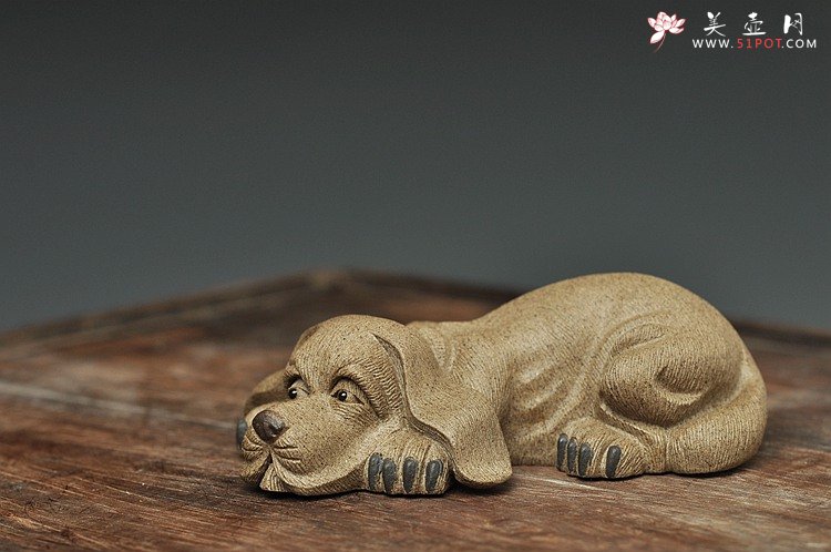 紫砂壶图片：精品版本 拉毛小狗 做工精致 栩栩如生 - 宜兴紫砂壶网