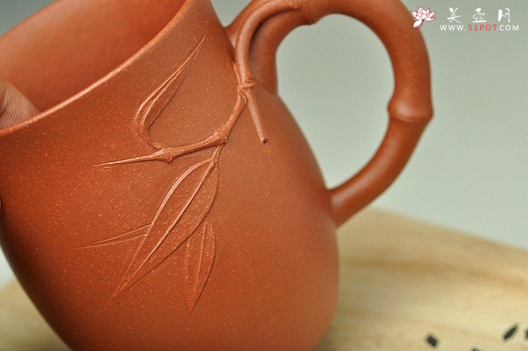 紫砂壶图片：一对竹节杯 和美清风 - 宜兴紫砂壶网