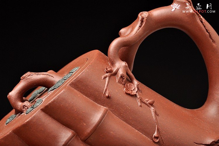 紫砂壶图片：单志萍2013全手工大赛同款作品 舞动之魅 全手三友祝福 - 宜兴紫砂壶网