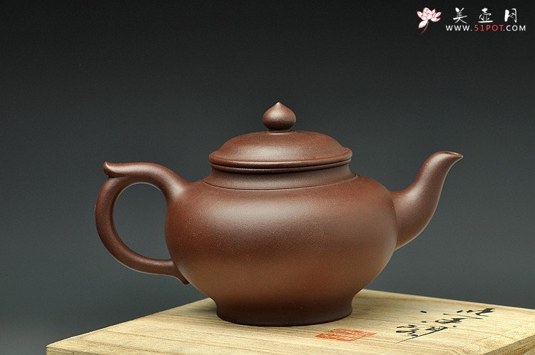 紫砂壶图片：飘然仙逸 清灵静美 全手笑樱 老紫泥 - 宜兴紫砂壶网