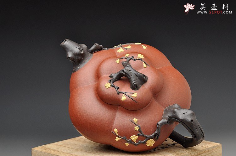 紫砂壶图片：单志萍新品 老味十足  大上合梅 - 宜兴紫砂壶网