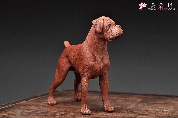 紫砂壶图片：李爱民之拳师 旺财 精品代表作 野性的呼唤o(∩_∩)o  - 宜兴紫砂壶网