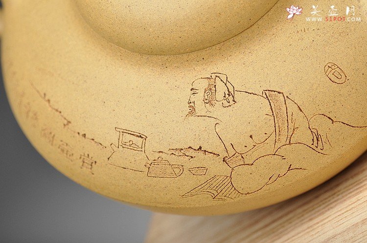 紫砂壶图片：曼生十八式之合欢 文气装饰 器形周正 做工严谨 - 宜兴紫砂壶网