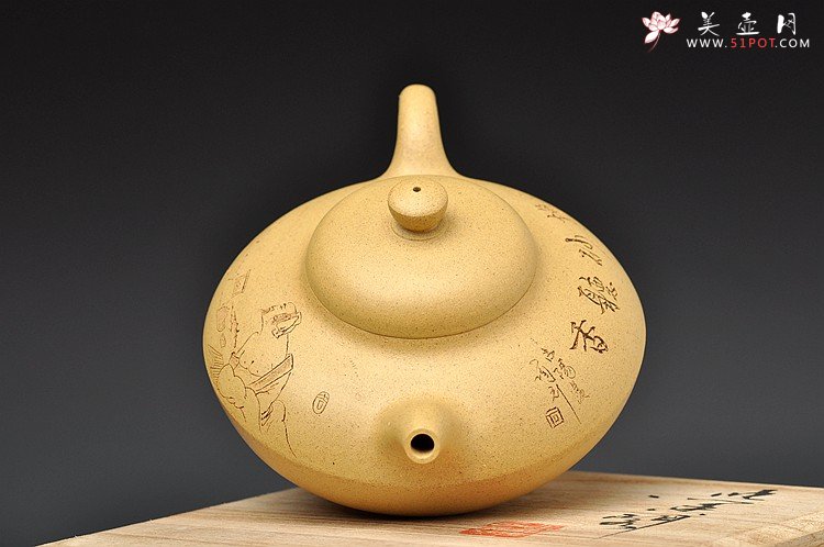 紫砂壶图片：曼生十八式之合欢 文气装饰 器形周正 做工严谨 - 宜兴紫砂壶网