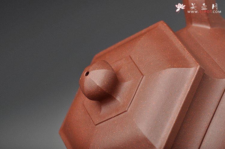 紫砂壶图片：厚重大气 线条优美 经典代表作 全手六方宫灯 - 宜兴紫砂壶网