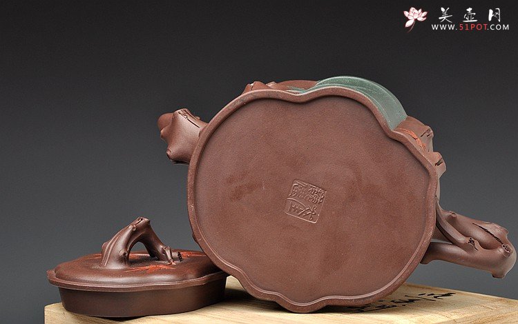 紫砂壶图片：崔巍健经典 三色枫竹情 风情之作o(∩_∩)o 韵味十足 - 宜兴紫砂壶网