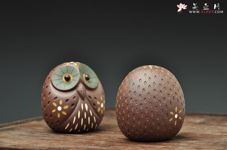 紫砂壶图片：猫头鹰~夜晚来临，让我讲讲月光里的故事o(∩_∩)o  - 宜兴紫砂壶网