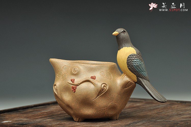 紫砂壶图片：许卫星 喜上眉梢公道杯 栩栩如生 别有情趣 - 宜兴紫砂壶网