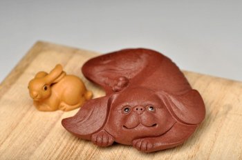 紫砂壶图片：李爱民 公主犬 可爱灵气 细节逼真 做工非常漂亮 - 宜兴紫砂壶网