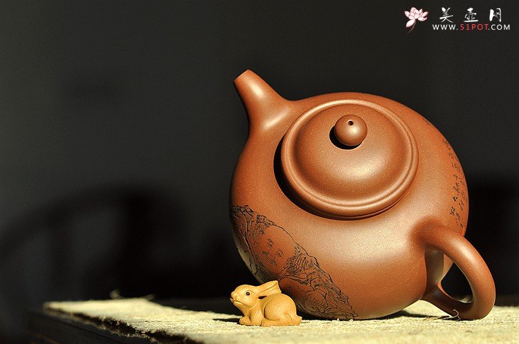 紫砂壶图片：意境之美 一团和气之大掇球 优质老清水 - 宜兴紫砂壶网