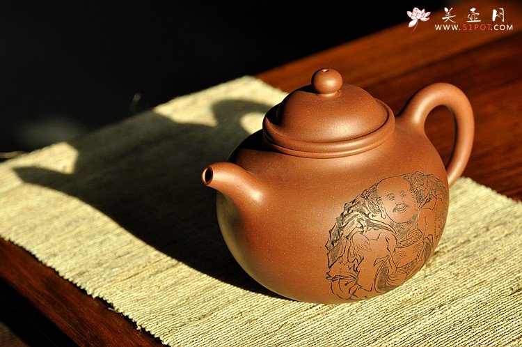 紫砂壶图片：意境之美 一团和气之大掇球 优质老清水 - 宜兴紫砂壶网