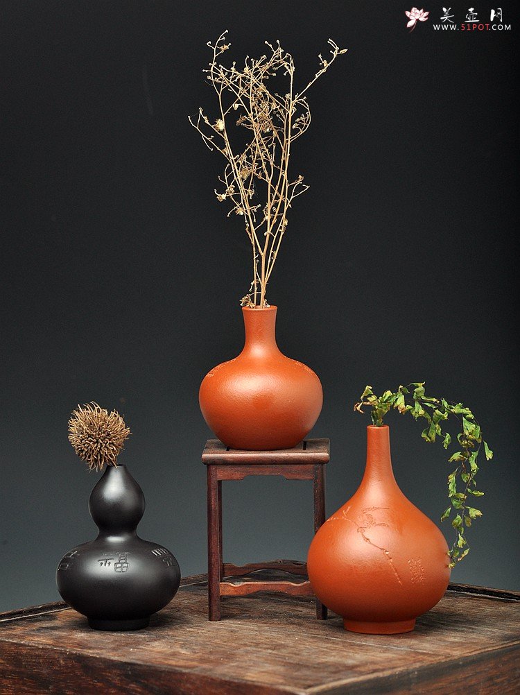 紫砂壶图片：文房雅玩之小花瓶 造型可爱新颖~ 均是单个~ - 宜兴紫砂壶网