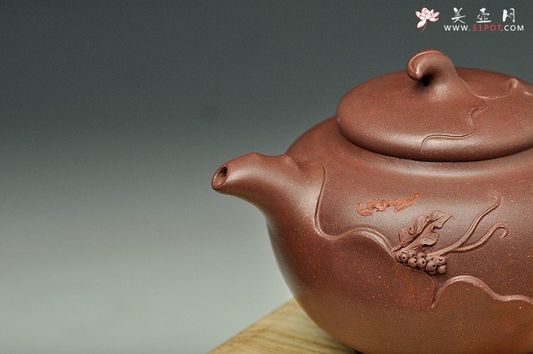 紫砂壶图片：福音多子 贴塑花器 吉祥寓意 - 宜兴紫砂壶网