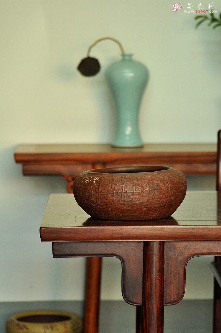 紫砂壶图片：青铜文化之文房水洗 全手工 古朴大方 - 宜兴紫砂壶网