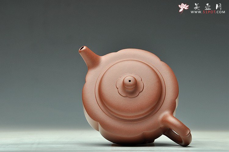 紫砂壶图片：苍劲刚遒 造型端庄大方 储俊伟精心之作 梅花周盘 5号井底槽青 - 宜兴紫砂壶网