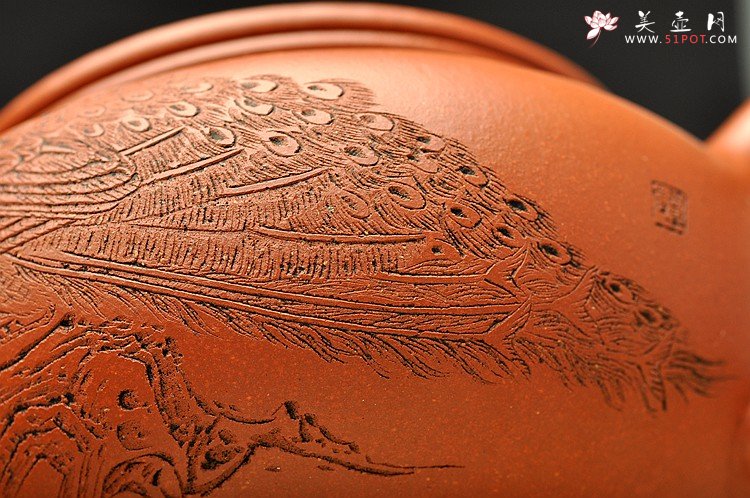 紫砂壶图片：谭华斌近作 传统实用 全手凤凰仿古 细刻入丝 - 宜兴紫砂壶网