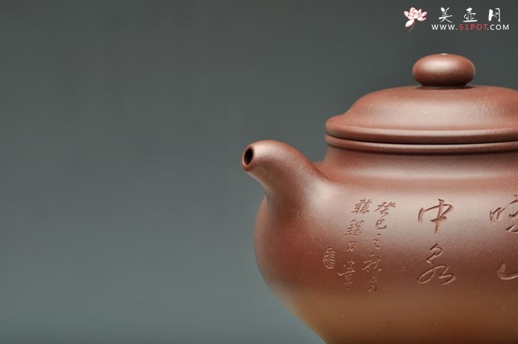 紫砂壶图片：张听刚装饰 双刀老辣 饱满大气 全手大掇只 - 宜兴紫砂壶网