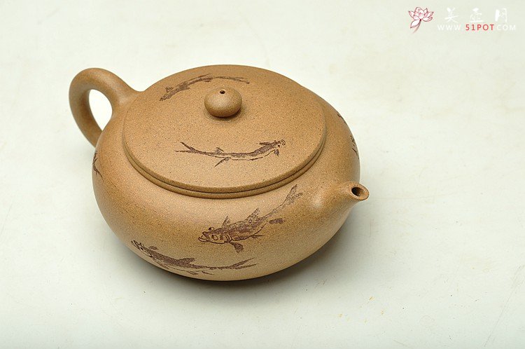 紫砂壶图片：秀丽文气 型制素雅端庄 大口实用 全手福壶 - 宜兴紫砂壶网