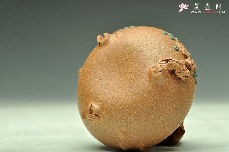 紫砂壶图片：全手松段水盂 文房雅玩 - 宜兴紫砂壶网