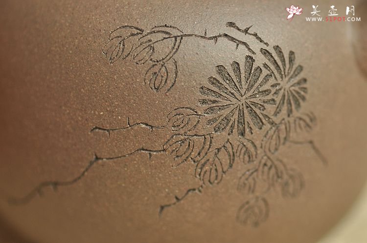 紫砂壶图片：和石装饰 万工经典之作 全手明香 实用精品 - 宜兴紫砂壶网