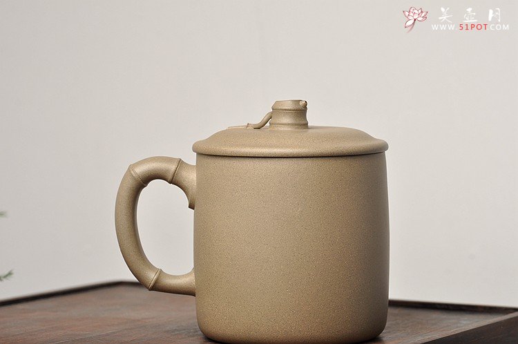 紫砂壶图片：端庄敦厚 黄龙源青段之清韵君子杯 滴子有亮点~ 素雅 - 宜兴紫砂壶网