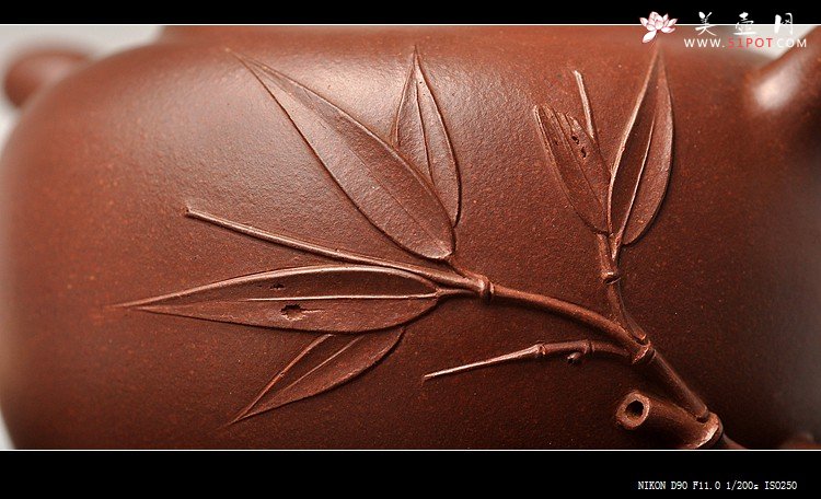 紫砂壶图片：花货实力派潘丹初 沉静秀丽 全手作品 玉竹 飘逸雅致 - 宜兴紫砂壶网